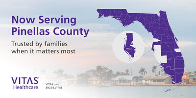 VITAS Healthcare now serves Pinellas County, offering hospice services in 60 of Florida’s 67 counties. VITAS Healthcare now serves Pinellas County, offering hospice services in 60 of Florida’s 67 counties.