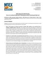 NGEx Minerals Q3 2025 News Release (CNW Group/NGEx Minerals Ltd.)