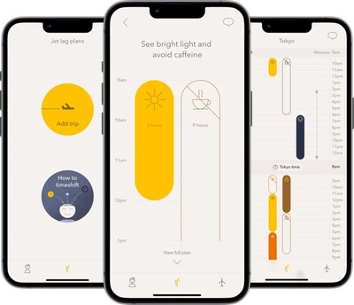 Timeshifter's jet lag app