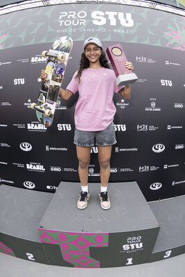 Monster Energy’s Rayssa Leal Takes First Place in Women’s Street Skateboarding at Pro Tour STU Rio De Janeiro Competition
