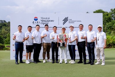 Moutai leaders and guests with Yosuke Asaji, champion of the 2025 Moutai Singapore Open. Moutai leaders and guests with Yosuke Asaji, champion of the 2025 Moutai Singapore Open.