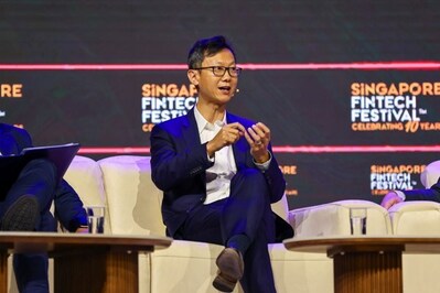 Forest Lin, Corporate Vice President and Head of Tencent Financial Technology, Tencent, speaking at the panel ‘Building an Intelligent Financial Stack’
