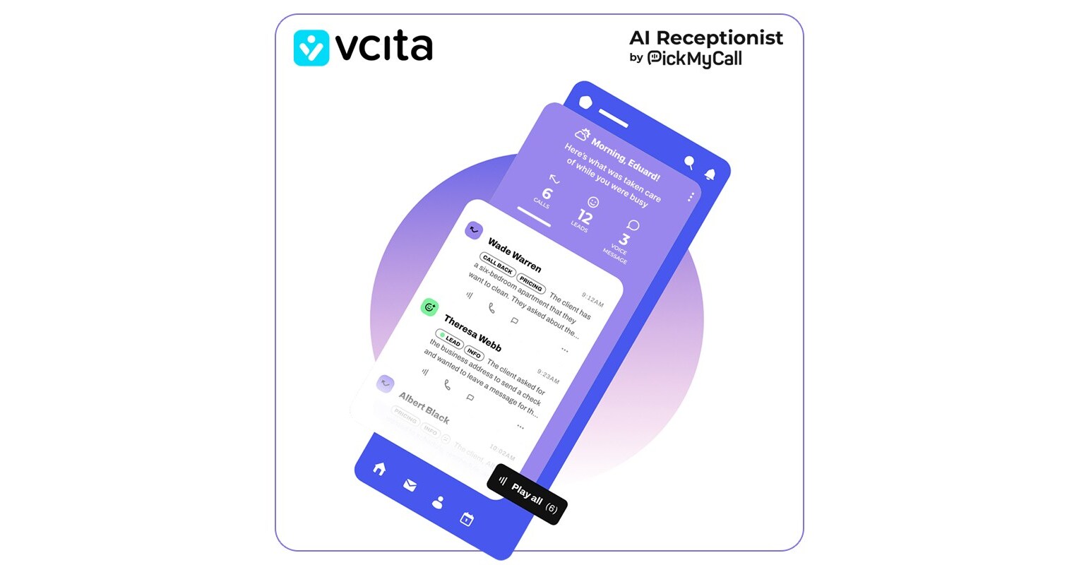 vcita, in partnership with PickMyCall, launches an AI voice ...