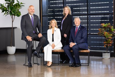 California Association of REALTORS(R) installs its 2026 Leadership Team (L-R): CEO Phil Hawkins, President Tamara Suminski, Treasurer Nikki Coppa, President-elect Mark Peterson.