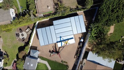 A custom Cover ADU is installed in a Redondo Beach backyard using its modular steel building system. A custom Cover ADU is installed in a Redondo Beach backyard using its modular steel building system.