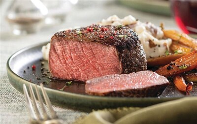 One of the premium offerings available on Target Plus is Omaha Steaks certified very tender filet mignon.