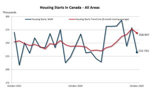 Housing starts for October 2025