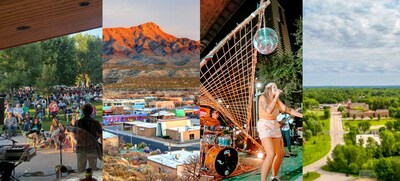 (From L-R) Parkston, S.D.; Truth or Consequences, N.M.; Miami, Fla.; and Scandia, Minn. are now part of the national Levitt network of outdoor venues and music series locations.