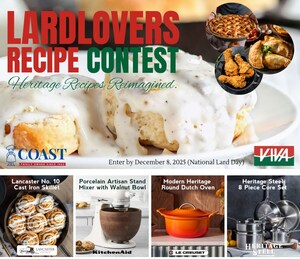 Coast Packing Company Launches 9th Annual LardLovers Recipe Contest: "Taste of Tradition - Heritage Recipes Reimagined"
