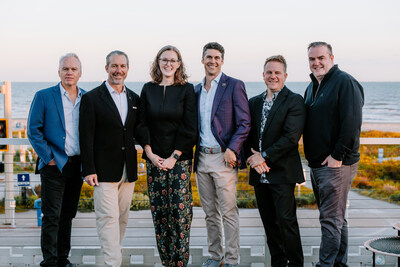 From left: Rob Cecil, CEO of Alair Homes; Hugh Forque, partner, Alair Galveston; Michelle Bolio, regional partner; Chris Bolio, regional partner; Bryan Phillips, partner, Alair Galveston and Alair Houston | Cason Graye; and Stu Hopewell, chief compliance officer, Alair Homes, attend the Alair Galveston launch on Nov. 13, 2025, in Galveston, Texas. (Photo by Juan Lazo / Aveo Creative) (CNW Group/Alair Enterprises Ltd.) From left: Rob Cecil, CEO of Alair Homes; Hugh Forque, partner, Alair Galveston; Michelle Bolio, regional partner; Chris Bolio, regional partner; Bryan Phillips, partner, Alair Galveston and Alair Houston | Cason Graye; and Stu Hopewell, chief compliance officer, Alair Homes, attend the Alair Galveston launch on Nov. 13, 2025, in Galveston, Texas. (Photo by Juan Lazo / Aveo Creative) (CNW Group/Alair Enterprises Ltd.)