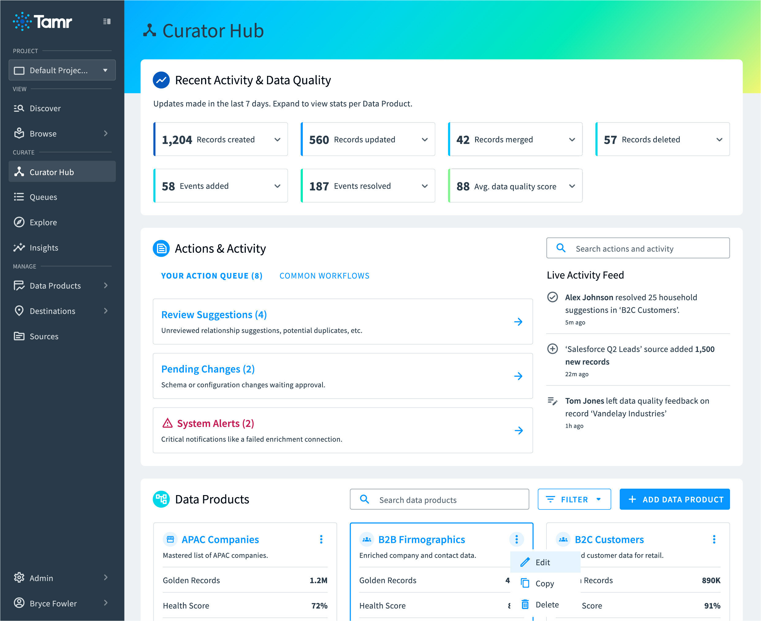 Tamr Unveils Curator Hub to Solve the Hardest Part of Data Quality and Curation