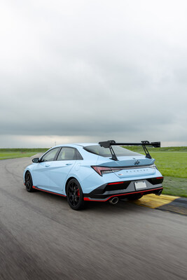 Hyundai Elantra N TCR Edition pre-production Canadian market model depicted.