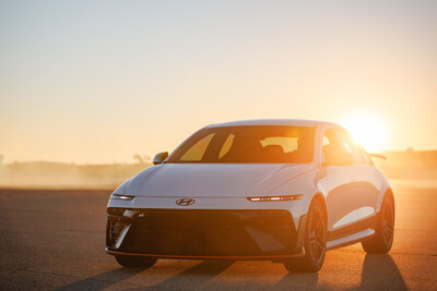 IONIQ 6 N is photographed in California City, Calif., on Oct. 30, 2025.