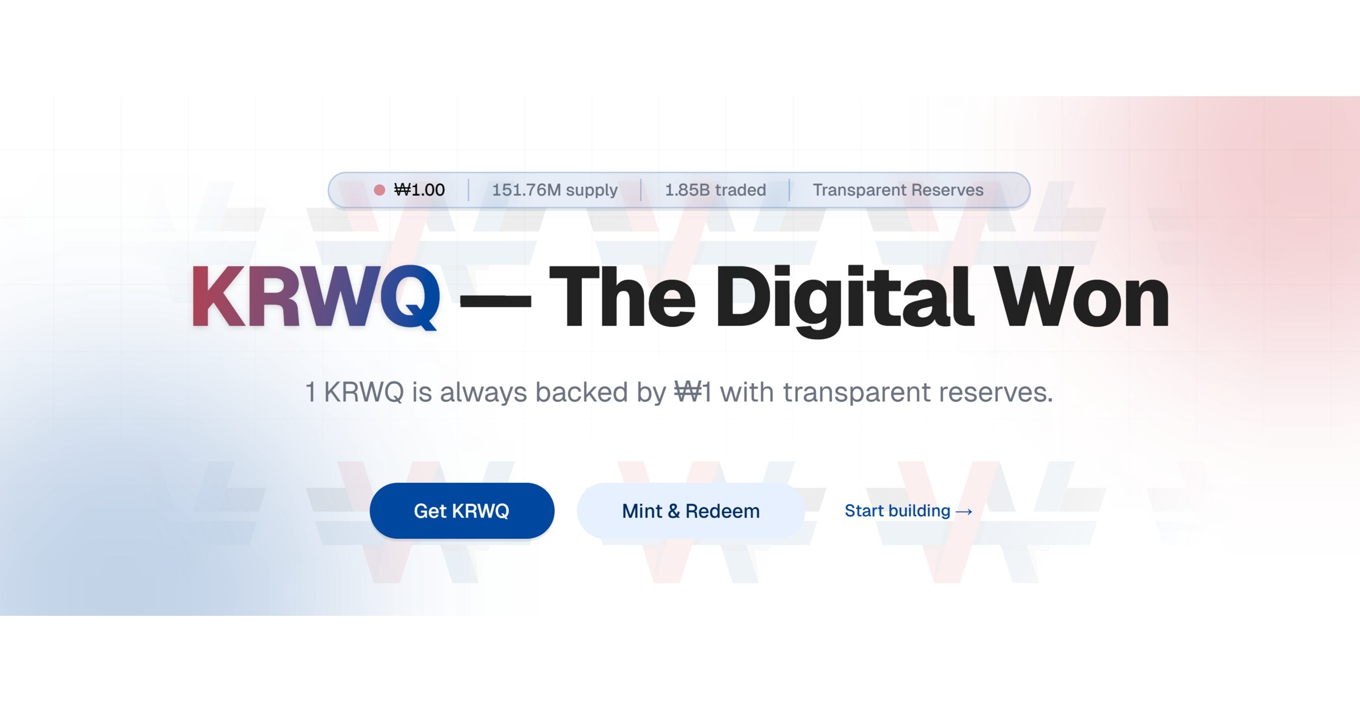 KRWQ Becomes the First Korean Won Stablecoin to Surpass ₩1 Billion in Trading Volume