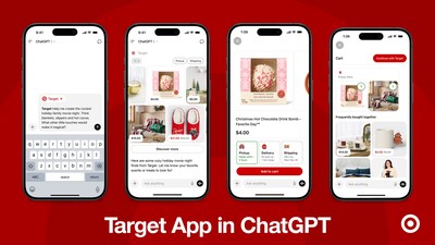 In the new Target app in ChatGPT, users can ask for help and inspiration, from getting exactly what they need to discovering more to love, like ideas for a holiday family movie night. In the new Target app in ChatGPT, users can ask for help and inspiration, from getting exactly what they need to discovering more to love, like ideas for a holiday family movie night.
