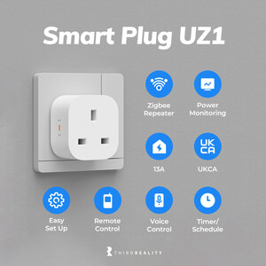 Power Smarter, Live Greener -- THIRDREALITY Introduces the Smart Plug UZ1 with Energy Monitoring for the UK