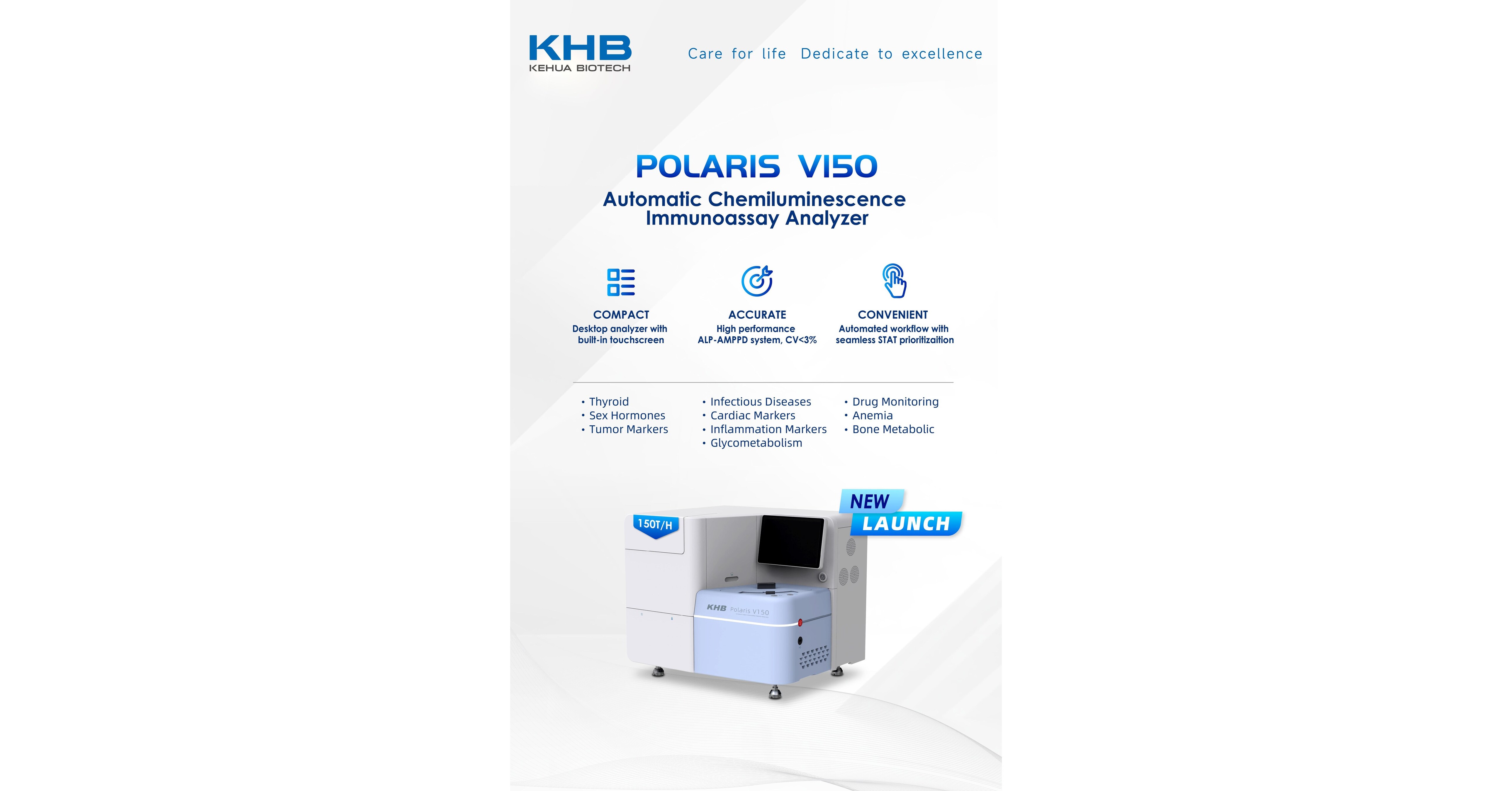 KHB Pamerkan Solusi "Automatic Chemiluminescence Immunoassay Analyzer", Polaris V150, di MEDICA 2025