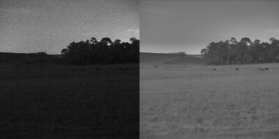 Deepnight’s real-time digital night vision reconstructs significant image details down to moonless starlight conditions shown in the image.