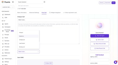 Sync directly all interactions in your CRMs, Start engaging on your web page, follow-up via voice AI call, SMS or Email