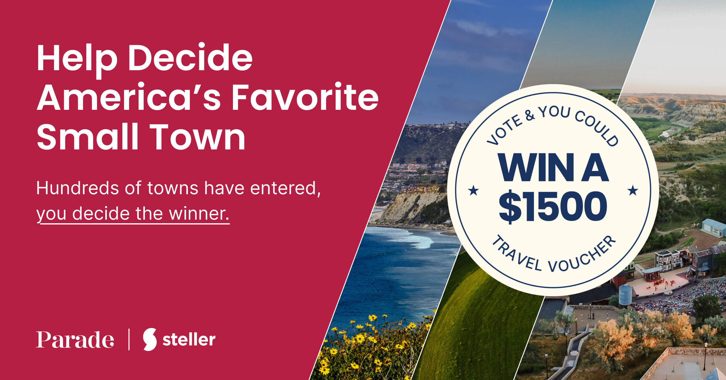 Cast Your Vote: Parade and Steller's Search for America's Favorite Small Town Begins