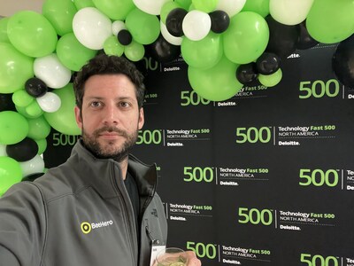 BeeHero CEO Omer Davidi at the Deloitte Technology Fast 500 award ceremony, celebrating the company's 866% revenue growth and industry innovation. BeeHero CEO Omer Davidi at the Deloitte Technology Fast 500 award ceremony, celebrating the company's 866% revenue growth and industry innovation.