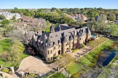 Castle cool: The iconic 1161 La Mirada in Southlake, Texas, near Dallas and Fort Worth, is represented by Jason Clark of Briggs Freeman Sotheby’s International Realty for $6,895,000. Its many over-the-top luxuries include a two-story closet, swim-through grotto, movie theater, wine cave and 10 fireplaces.