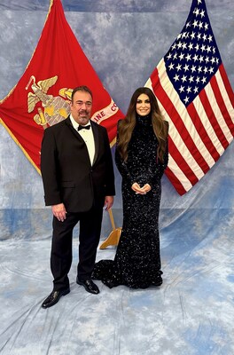 Good Greek Founder & CEO Spero Georgedakis meets with U.S. Ambassador Kimberly Ann Guilfoyle at a Marine Corps 250th Anniversary reception in Athens during the Ambassador’s recent relocation, facilitated by Good Greek Moving & Storage.
