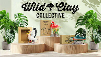 Wild Clay Collective Pelican, Flamingo, and Rainbow Trout.
