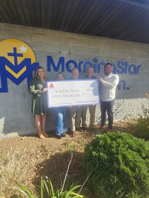 CITGO Lemont Refinery presenting donation to MorningStar Mission.