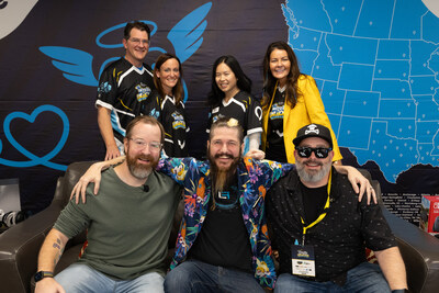 CMN Hospital Executives Andrew Sjoblom,
Kristen Schavemaker, Frances Fu and Aimee J. Daily, Ph.D. (top left to right)
and the ELU LiveStream Hosts Jack Pattillo, Haughtsauce and T4c0 (bottom left to right)