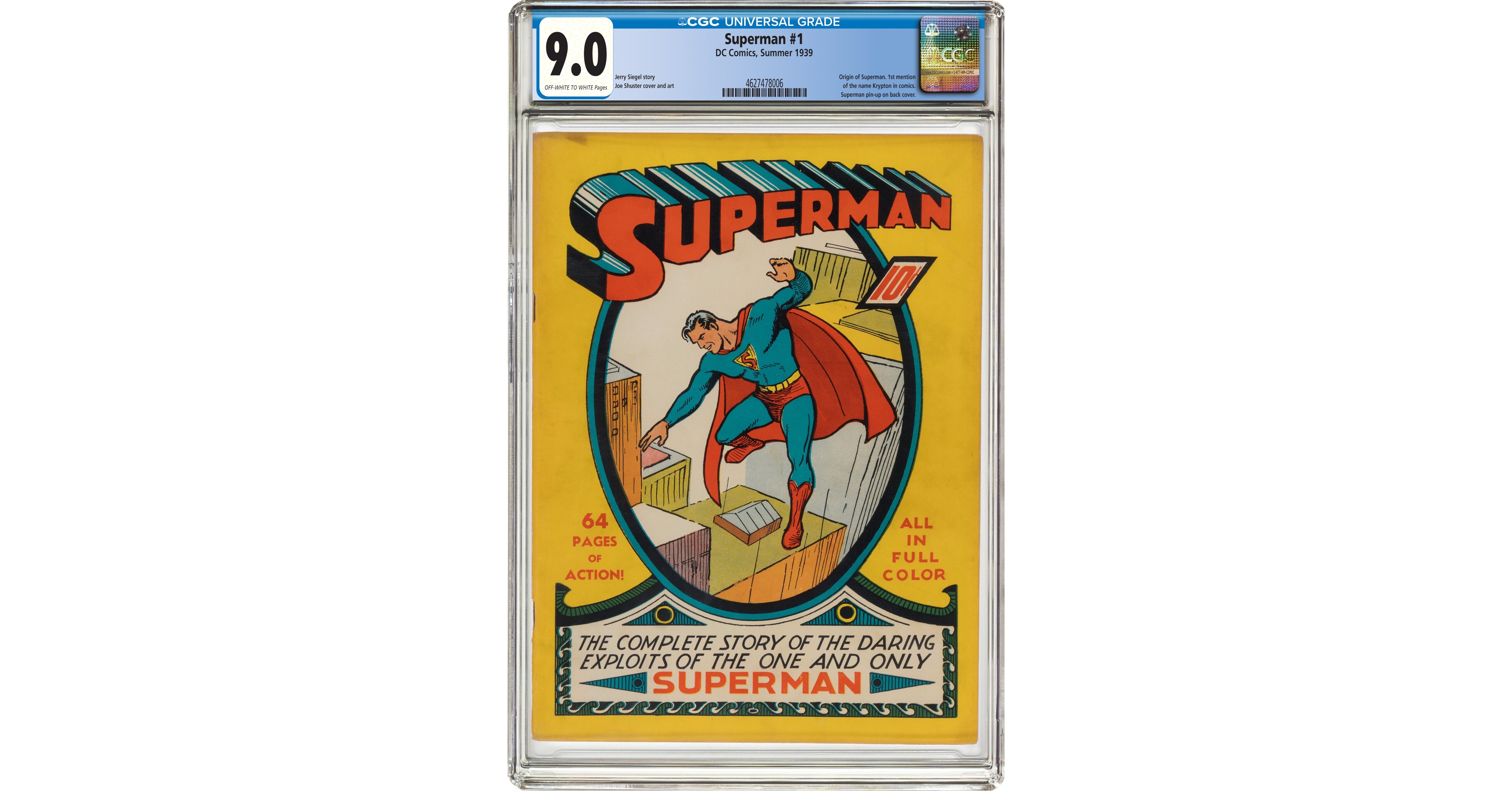 CGC-certified Superman 1 Realizes $9.12 Million, Shattering Record for Any Comic
