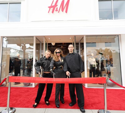 Delilah Belle, Tina Knowles, and Julez Smith visit H&M Beverly Hills