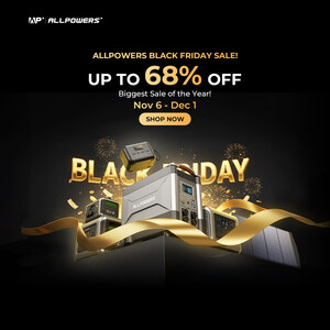 ALLPOWERS Launches Biggest Black Friday Sale: Big Savings on Portable Power Stations and Solar Generators