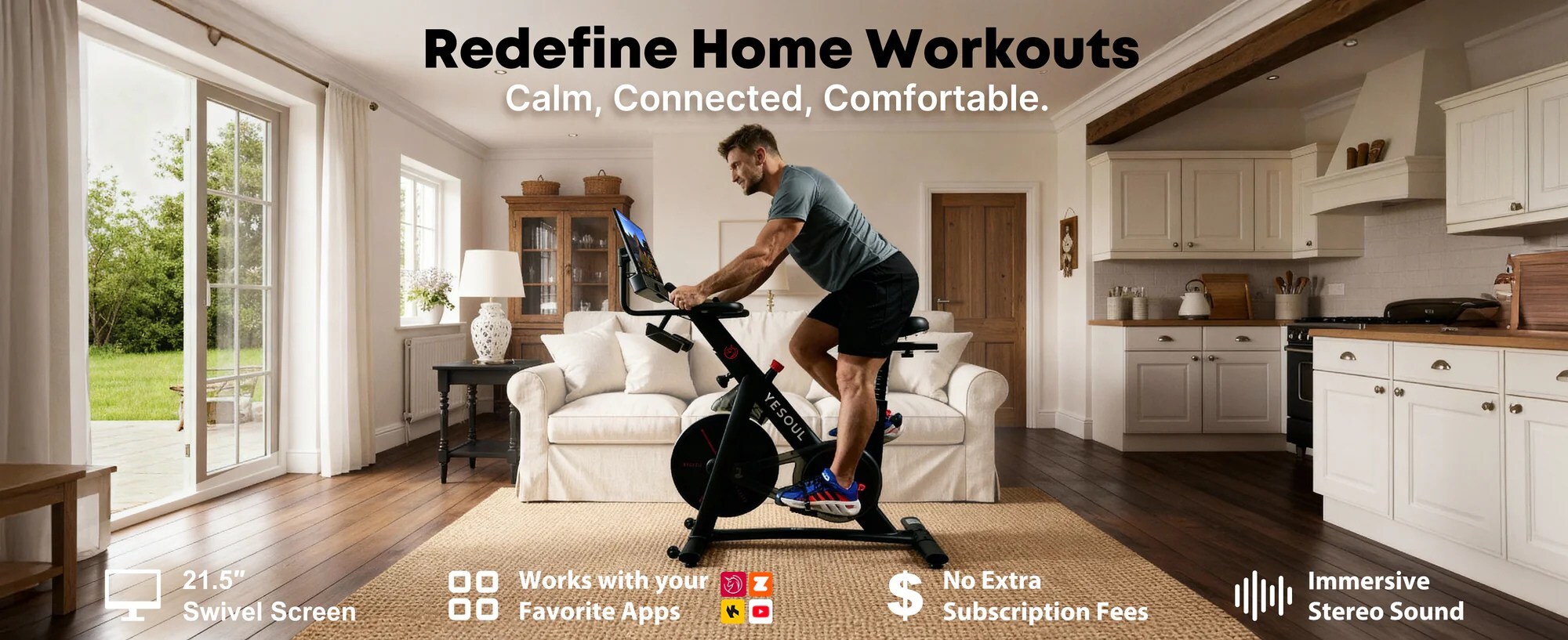 Black Friday Must-Have: YESOUL G1 M PLUS Indoor Bike for Efficient Winter Home Workouts