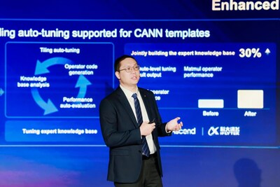 Mr. Ben Ding, Senior Director of Huawei Computing Asia Pacific Eco-development, introducing CANN open-source initiative