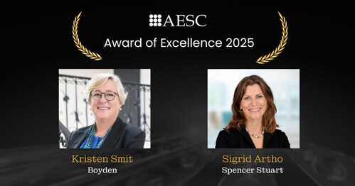 AESC Award of Excellence winners Kristen Smit and Sigrid Artho AESC Award of Excellence winners Kristen Smit and Sigrid Artho