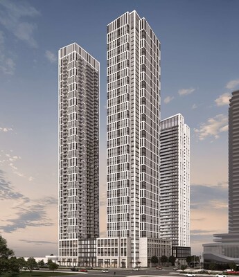 Exterior rendering of 3201 Highway 7 (CNW Group/Graywood Developments & Phantom Developments)