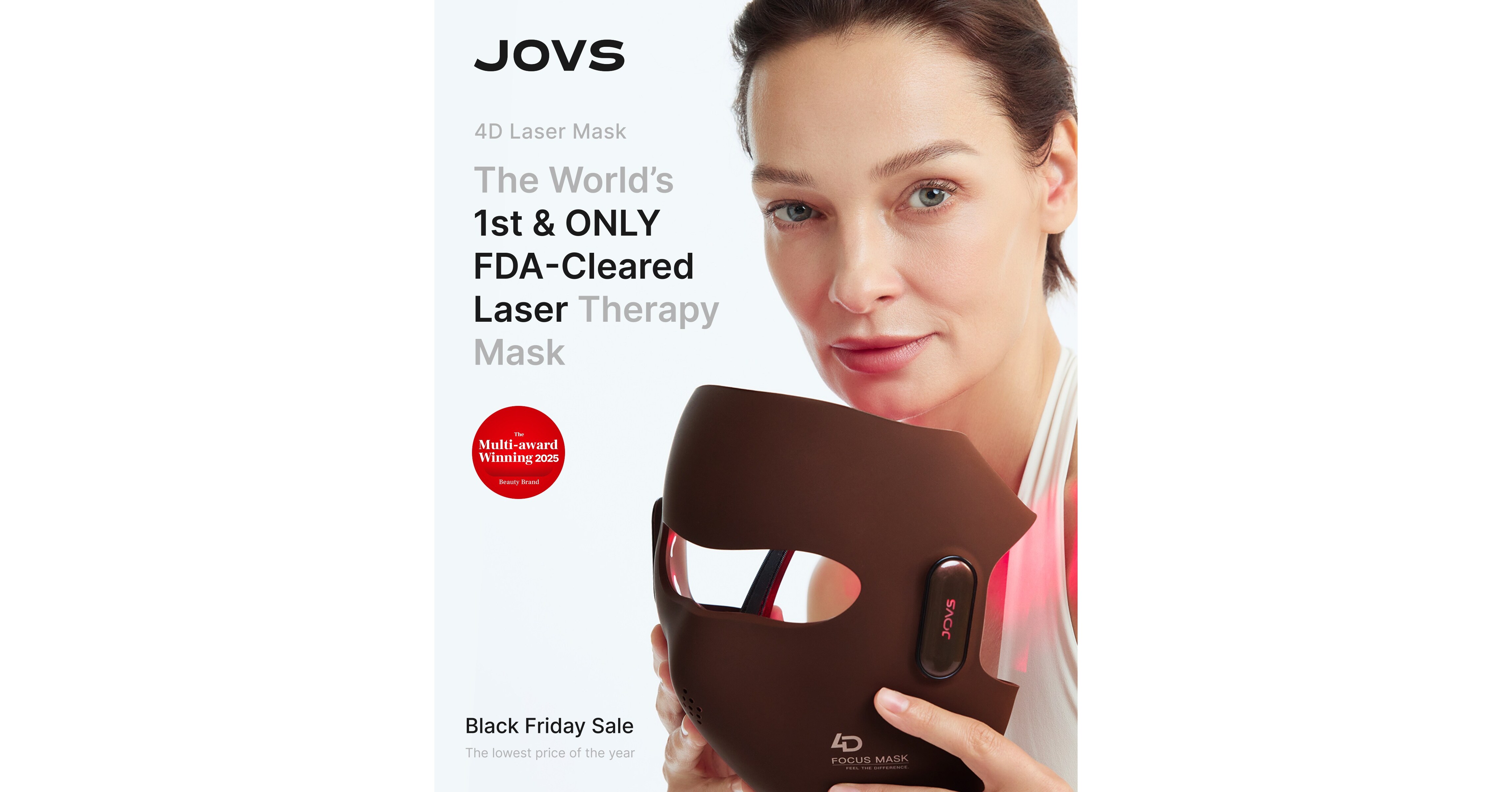JOVS Launches the World's First and Only FDA-Cleared Laser Mask, Disrupting the Red Light Therapy Industry