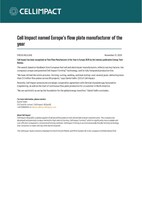 20251121 Press Release – Cell Impact named Europe’s flow plate manufacturer of the year