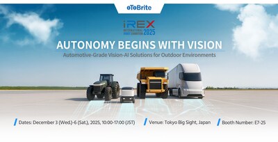 oToBrite Unveils Vision-AI Solutions for Outdoor Robotics and Unmanned Vehicles at iREX2025. oToBrite Unveils Vision-AI Solutions for Outdoor Robotics and Unmanned Vehicles at iREX2025.