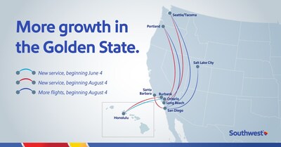 Southwest debuts all-time high departures in San Diego, featuring new service between Hawaii and the mainland set to launch from LA-area airports. Southwest debuts all-time high departures in San Diego, featuring new service between Hawaii and the mainland set to launch from LA-area airports.