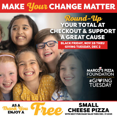 A portion of funds collected by the Marco’s Pizza Foundation during Cyber Week will be directed to local Junior Achievement chapters to support community programs.