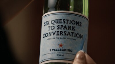 S.Pellegrino launches limited edition peelable bottles to help Canadians move beyond small talk (CNW Group/S.Pellegrino)