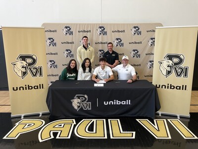 A proud uniball National Signing Day™ moment at St. Paul VI High School in Chantilly, VA