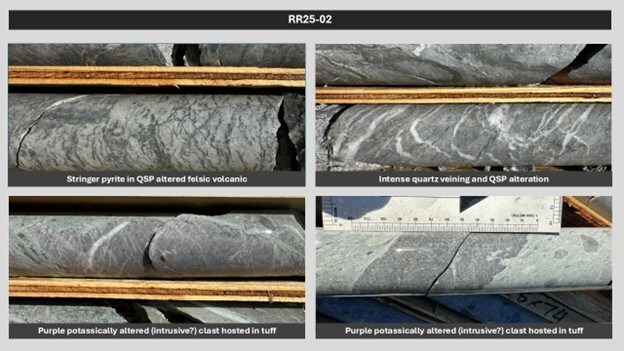 Graphic 2 – Collection of images from hole RR25-02 (CNW Group/Etruscus Resources Corp.) Graphic 2 – Collection of images from hole RR25-02 (CNW Group/Etruscus Resources Corp.)