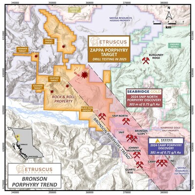 Map 2 – Bronson Porphyry Trend (CNW Group/Etruscus Resources Corp.)