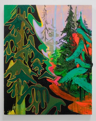 Kim Dorland, 'Nemophilia #1', 2017.  Oil, acrylic and pastel crayon on canvas. Audain Art Museum Collection. Purchased with funds from the Audain Foundation. (CNW Group/Audain Art Museum)