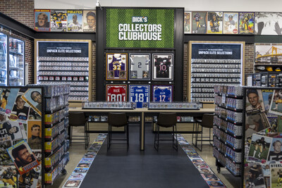 DICK'S Sporting Goods has launched Collectors Clubhouse in 20 House of Sports locations. Collectors Clubhouse is a space for trading cards, collectibles, memorabilia and community engagement.