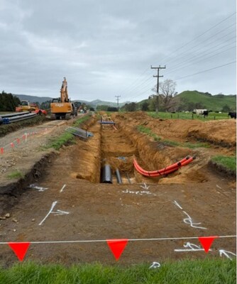 Figure 4: Services trench construction - October 2025 (CNW Group/OceanaGold Corporation)