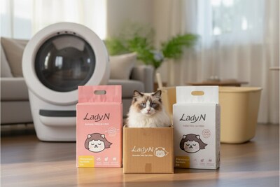 Lady N’s plant-based tofu litter offers high clumping, low tracking, and full compatibility with automatic litter boxes, providing a cleaner and more sustainable choice for modern cat households.